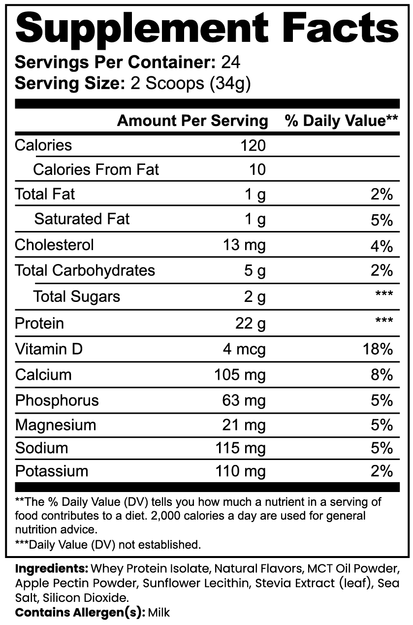 Advanced 100% Whey Protein Isolate (Chocolate) (Vanilla)